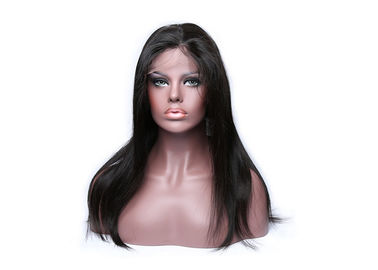Porcellana Parrucche piene brasiliane del pizzo dei capelli umani di 100%, colore nero sembrante naturale delle parrucche dei capelli umani fornitore