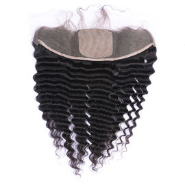 Porcellana Chiusura riccia vergine profonda del frontale del pizzo delle parrucche 13x4 della parte anteriore del pizzo dei capelli umani di Wave fornitore