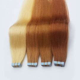 Porcellana Estensioni di trama dei capelli del nastro dell'unità di elaborazione della pelle di Brown seriche diritto per le donne fornitore