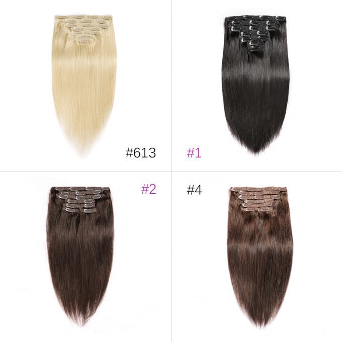 Il colore #2 può essere clip molle liscia serica fatta un restyling nell'estensione dei capelli di Europa di estensione dei capelli per i saloni di capelli 18" 20" 22" 24"