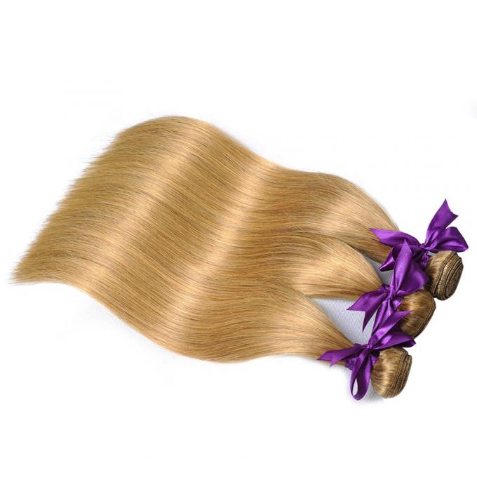 Estensione vergine diritta colorata dei capelli di colore di trama #27 del tessuto dei capelli di Ombre del brasiliano