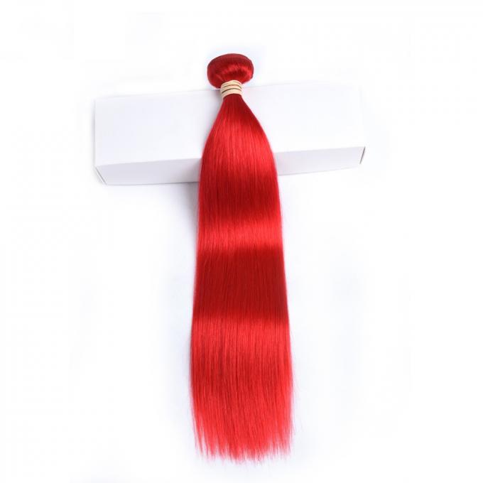 A 12-26 pollici di trama dei capelli vergini del tessuto dei capelli di Ombre di colore rosso di modo
