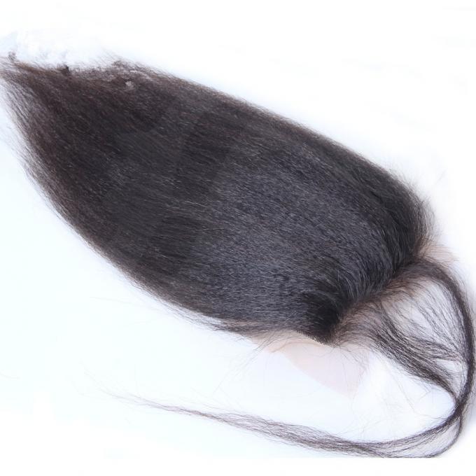 Chiusura svizzera diritta crespa malese regolare del pizzo dei capelli umani nessun'estensione di spargimento