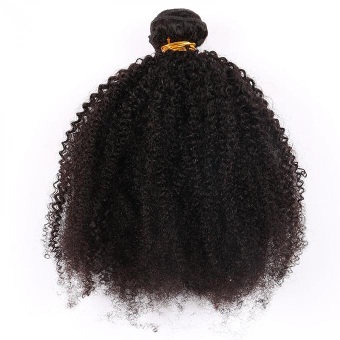 I capelli umani vergini brasiliani crespi dei capelli ricci di afro impacchettano il colore nero naturale nessun groviglio