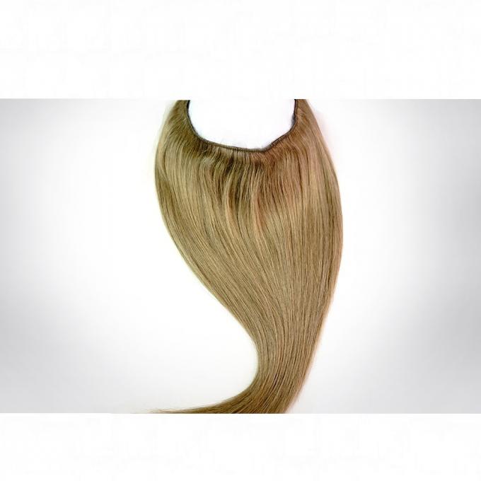 18" 20" 22" 24" vibrazione di alone di colore leggero della fabbrica di Qingdao nell'estensione dei capelli con la linea capelli umani del pesce