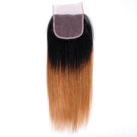 Colore di tono vergine basso di seta dei capelli umani due della chiusura 100% del pizzo del grado 10A 4x4