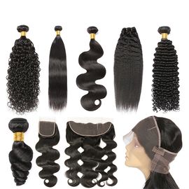 Porcellana Capelli vergini brasiliani dei capelli di Peruivian, pacchi brasiliani dei capelli di Wave del corpo fornitore