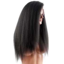 Diritti crespi di Yaki dei capelli della parte anteriore del pizzo delle parrucche vergini crude dei capelli umani lisciano e lustro