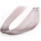Porcellana Estensioni vergini brasiliane per capelli sottili, colore grigio dei capelli del nastro dell&#039;unità di elaborazione della colla società