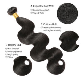 Capelli vergini brasiliani dei capelli di Peruivian, pacchi brasiliani dei capelli di Wave del corpo fornitore