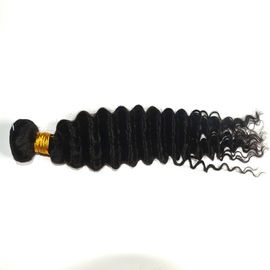 Estensioni brasiliane dei capelli ricci dell'estremità completa e spessa, pacchi profondi dei capelli umani di Wave  fornitore