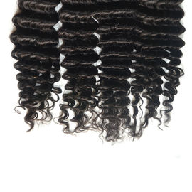 Estensioni brasiliane dei capelli ricci dell'estremità completa e spessa, pacchi profondi dei capelli umani di Wave  fornitore