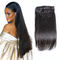 Colori la clip di capelli neri #1 pezzi spessi 14 delle clip dei capelli umani nei 7 di estensione brasiliana dei capelli umani fornitore