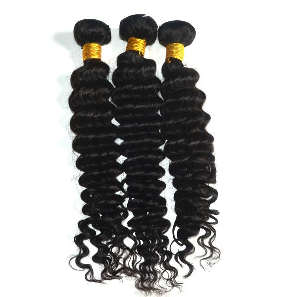 Estensioni brasiliane dei capelli ricci dell'estremità completa e spessa, pacchi profondi dei capelli umani di Wave 
